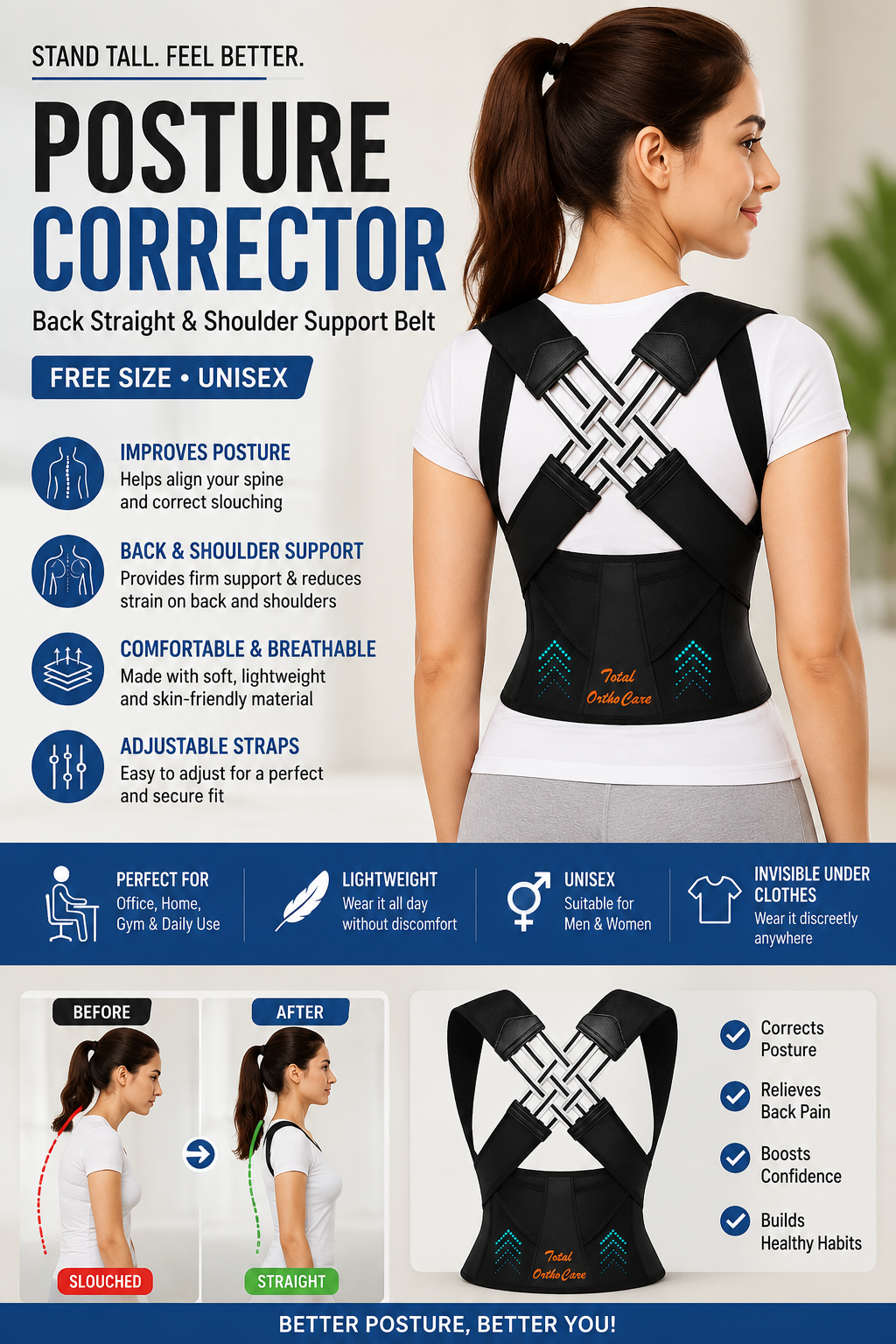 Adjustable Posture Corrector for Men & Women